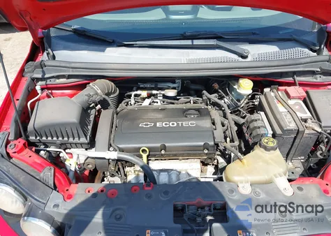 2013 Chevrolet Sonic Lt Auto из США, поврежденный, VIN 1G1JC6SH1D4100617